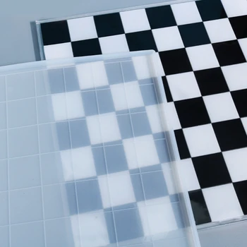 1 Iestatiet 3D Šaha Figūras, Kristāla Epoksīda Sveķu Pelējuma Roku darbs Chessborad Liešanas Silikona Veidne