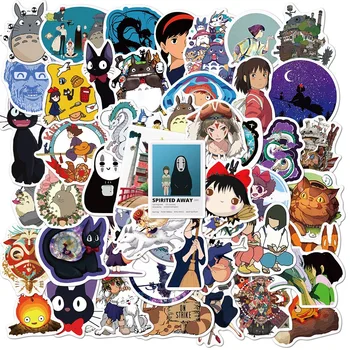 10/50GAB Karikatūra Moive Anime Uzlīmes Miyazaki Hayao Totoro Dedzīgs Prom Seja Cilvēks Princese Mononoke Kancelejas preces Uzlīmes Bērniem