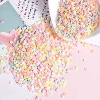 100g Zvaigžņu Sirds Polimēra Karstā Māla Sprinkles, lai Gļotas Viltus Kūka Apdare Amatniecības DIY Tiny Gudrs plastmasas klei Dubļu Daļiņas, 5mm