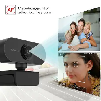1080P HD Webcam Mini Datoru PC WebCamera Ar USB Spraudni Grozāms Kameras Live Broadcast Video, Aicinot Konferences