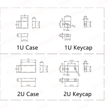 10pcs Pārredzamu Keycaps divslāņu Keycaps Noņemamas Papīra Saspraudes Pasūtījuma MX Slēdzis Relegendable Keycap Korpusa Aizsardzība