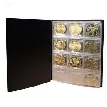 120 Kabatas Monētu Kolekciju Albumu, Grāmatu, Monētu Turētājs Albumos Vācot Naudu Organizators Mini Santīma Monētu Uzglabāšanas Soma Dāvanas