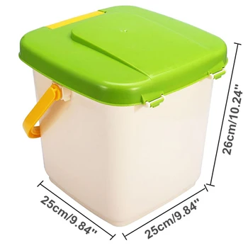 12L Komposta Bin Pārstrādāt Kompostēšanas Gāzētos Komposta Bin PP Organisko Mājās Miskastes Spaini piemājas Dārzu Pārtikas Atkritumu Urnas
