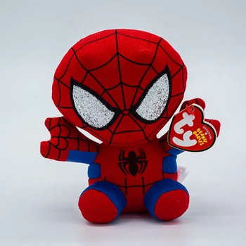 15 CM Ty Beanie Lielas Acis Spider-Man, Hulk Dzelzs Vīrs Black Panther Captain America Plīša Rotaļlieta Pildījumu Varonis Lelle Mazulis Dzimšanas dienas Dāvana