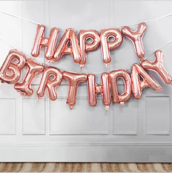 16 gab. vēstuli laimīgs, dzimšanas dienas, bērnu dzimšanas dienas alumīnija filmu balonu partijas apdare