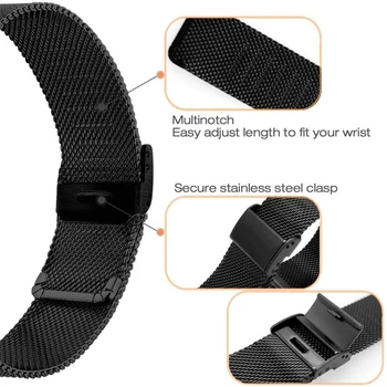18MM 20MM 22MM Siksnu Garmin Vivoactive 3 4 4S Smart Watch Band Nerūsējošā Tērauda Metāla Siksnu Garmin Venu Pārvietot 3/Luxe/Stilu
