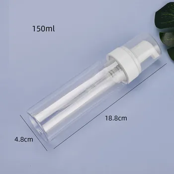 1pc 200ml Pārnēsājamu Putu Pudele Caurspīdīga Plastmasas Tvertni Izturīga, Roku Mazgāšanas Nospiediet Pudeli Ceļojumu Tukšs Sūkņa Galvas Pudele