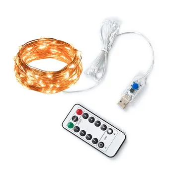 2/5/10M LED Pasaku Gaismas Stīgu USB Strāvas Ziemassvētku Kāzu Puse, Apdares Ūdensizturīgs Zvaigžņotām Gaismas Stīgu