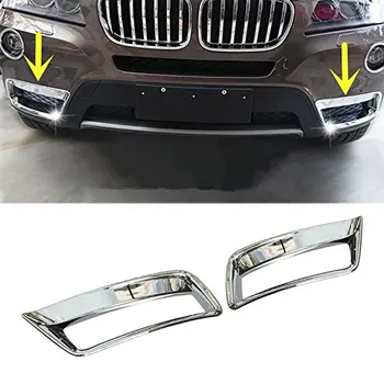 2GAB Hromēti Priekšējie Miglas lukturi Vāciņa Apakšējo malu Attiecībā uz BMW X3 F25 2011. -. Gadam Pre-facelift