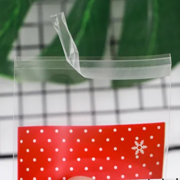50gab/daudz Polka Dot Krišanas Nuga Self-Stick Pack Zaļa Matēta Balta Ziemassvētku Eglīte Modelis Celofāna Sīkfailu Sevi-stila Soma