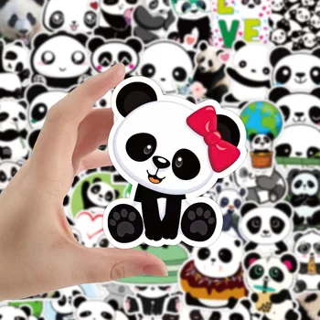 50GAB/iepak Jaunu Cute Panda Grafiti Uzlīmes PVC Ūdensnecaurlaidīga DIY Bagāžas Grāmatiņa Skeitborda Ūdens Kausa Uzlīmes, Rotaļlietas