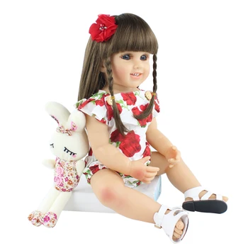 55cm Īgi Silikona Atdzimis Bērnu Meitene Lelle, Rotaļlietas, Piemēram, Nekustamā Gari Mati Princese Bērnu Saģērbt Boneca Kazlēnu Dzimšanas dienas dāvana Dāvana