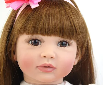 60cm Silikona Atdzimis Bērnu Lelle, Rotaļlietas Bērniem, Izsmalcinātu Vinila Jaundzimušo Princesi Toddler Dzīvs Meitene Boneca Bērnu Dzimšanas dienas Dāvana