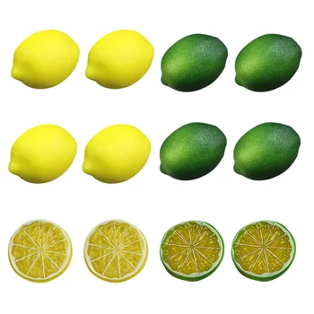 Apdare Dzeltena Citronu Galda Birojs Kāzas Galda Centrālais Puse Taures Simulācijas Augļu Viltus Citroni, Laimi Un Šķēles Komplekts