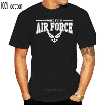 Asv Asv Gaisa Spēku Logo Asv Karogs Piedurknēm Amerikāņu Militārā Usaf Vīriešu Tee Kreklu jaunākās 2019 Modes Vasaras Īsām Piedurknēm Kokvilnas Tee