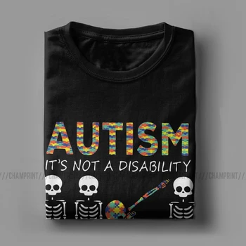 Autisms ir Dažādas Spējas paliekas uzmanīgi Skelets Vīriešu T Krekli Autismo Autisma Izpratnes Gadījuma Tee Kreklu Dzimšanas dienas Dāvana