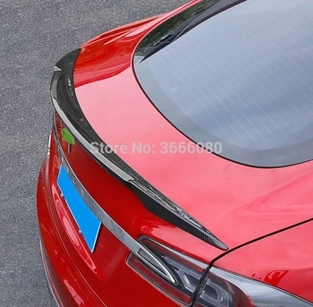 Auto Stils Par Tesla Model S 4 Durvis Sedans, 2012 2013 2016 Auto Oglekļa Šķiedras Aizmugures Boot Bagāžnieka Ārējie Lūpu Spoilers