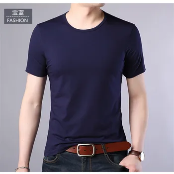 B1031-Īsām piedurknēm t-krekls vīriešu 1 vasaras jauna tendence korejiešu versija kokvilnas pavasara vīriešu apaļu kakla pusi piedurknēm apģērbs