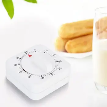Balts 60 Minūtes Virtuvē Mehāniskais Taimeris Ciparu Skaits Uz Leju, Signalizācijas Atgādinājumu Rīks Sīkrīkus Pārtikas Temporizador Virtuve, Ēdienu Gatavošanas Rīki