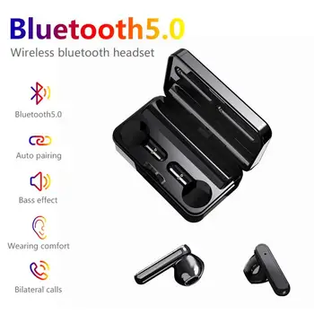 Bezvadu 5.0 Austiņu Touch Kontroli Sporta Ūdensizturīgs Bluetooth Austiņas HiFi 9D Bass Stereo Austiņas Austiņas Ar Mikrofonu