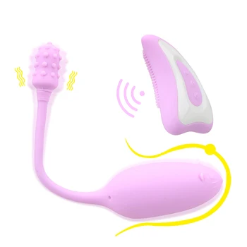 Bezvadu Tālvadības Krūšu Masāža Vibrators Maksts Stimulācijas Klitora Vibrators G-spot Daudzfunkcionāls Vibrējošais Ola