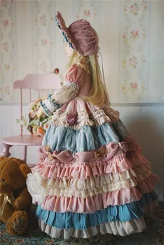 BJD lelles kleita piemērota 1/3, 1/4, 1/6 izmēra lelle kleita kūka palace krāsu 