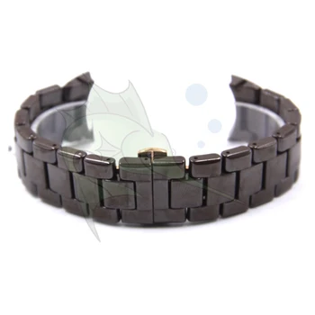 Brūna Keramikas 22mm Siksna Watchband par AR1446 Džentlmenis un Dāma Pulksteņi ar Nerūsējošā Tērauda Sprādzi