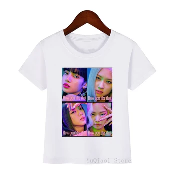 Bērniem Kpop Tshirt, Kā Jums Patīk, Ka Grafiskais T Krekli Vasaras Top Par Meiteni, T-Krekls Bērniem Pusaudžu Balts T-Krekls Korejiešu Stila Apģērbu