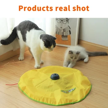 Creative Cat Toy 4 Ātrumu Regulēšana Nozvejas Slepenu Peli Auduma Kaķa Ņau Interaktīvo Elektronisko Rotaļlietu Pet Kucēnu, Kaķu Rotaļlietas