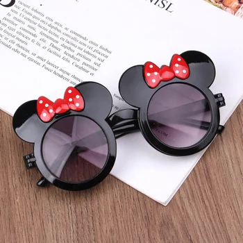 Disney Jaunas Mickey Minnie Mouse Bērnu Saulesbrilles Atvāžamais Formas brilles Puse Birthda Rotājumi bērnu Attēls Dāvanas