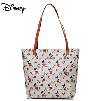 Disney Jaunu Cartoon Mickey Dāmu Rokassomiņā Lielas Ietilpības Daudzfunkcionāla Temperaments Visu maču Dāma Vienu Plecu Messenger Bag