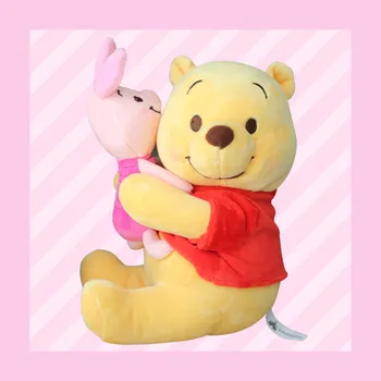 Disney Pooh Bear Plīša Rotaļlieta Lietusmētelis Sērijas Glāstīt Sivēns Lelle 20cm Super Cute Kids Dāvanu