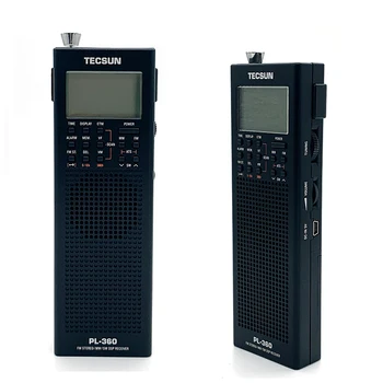 DSP Uztvērējs Tecsun PL-360 Radio FM, MW / SW LW + Ārējā ESMU Antenu + Āra Antenu Portatīvie Radio Diktofons Bezmaksas Piegāde