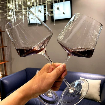 Eiropā kristāla stikla kausa Radīt brīvu glāzes vīna glāzes Goblet glāzes kāzu glāzes liela kapacitāte puse viesnīca, mājas piederumi