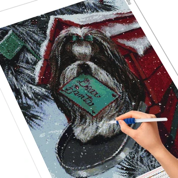 Evershine 5D DIY Dimanta Glezna Ziemassvētku Suns Amatniecības Komplekts Dimanta Izšuvumi Dzīvnieku Cross Stitch Mozaīkas Mājas Dekoru, Dāvanu