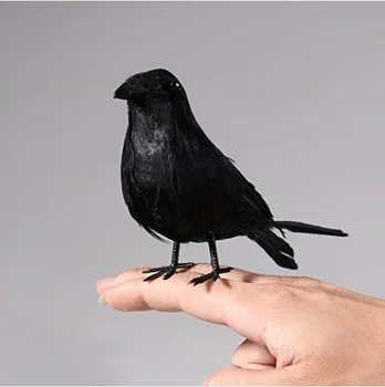 Halovīni Puse Mājas Rotājumi Melnā Vārna Dzīvnieku Modelis, Reāli Mākslīgo Viltus Putns Krauklis Biedējošu Aksesuārus, āra Halloween