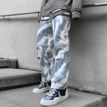 Hip Hop Vīriešiem Harēma Bikses Streetwear Multi-kabatas Kokvilnas Vīriešu Treniņbikses Streetwear Gadījuma Mens Hip Hop Bikses Bikses Dropshipping
