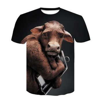 Ir 2021. Top Pārdod Jaunu Smieklīgi 3D Muskuļu T Krekls Vīriešiem Vasarā Īsām Piedurknēm Fitnesa Tee Atdzist Streetwear 3D Drukas Viltus Muskuļu T-krekls