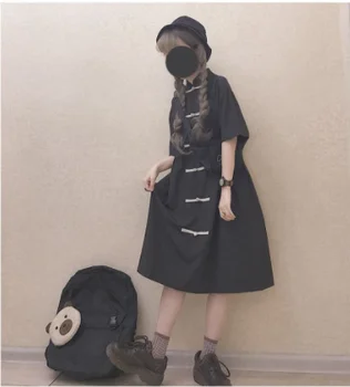 Kawaii meitene sweet lolita kleita viktorijas kleita ķīniešu stilā Sprādzes retro zaudēt gothic kleita cosplay loli op gothic lolita