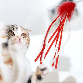 Kaķu Rotaļlietas, Plastmasas Kaķēns Interaktīvās Stick Funny Kaķis Makšķeri Spēli Zizli Spalvu Stick Rotaļlietas Pet Piegādēm Cat Aksesuāri