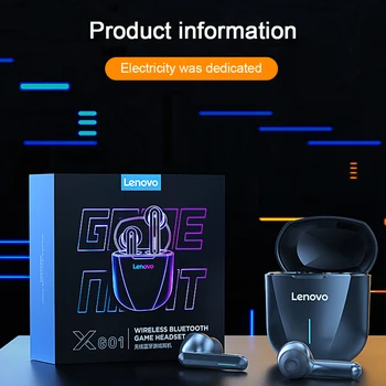 Lenovo XG01 Bezvadu Bluetooth 5.0 Austiņas TWS LED Touch Kontroli Austiņas Spēļu HiFi Skaņas Iebūvēts Mikrofons Earbuds W/Lādētāja Gadījumā