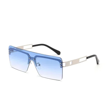 Lielgabarīta bez apmales Saulesbrilles Sieviešu Modes Metāla Slīpums Saules Brilles Luksusa Dāma Sunglass Brilles UV400 Toņos Gafas De Sol