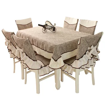 Luksusa Eiropas Līmēšana Galdauts Elegants Mežģīņu Galdautu Krēsla Spilvenu Komplekts Virtuves Galda Segtu Ēdināšanas Puse Dekori Attiecas