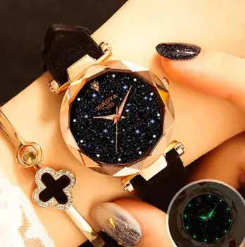 Luksusa reloj mujer Sieviešu Pulksteņi Modes Dāmas Zvaigžņotām Debesīm Magnētisko Skatīties Gadījuma Acs Tērauda Rhinestone Sieviešu rokas Pulkstenis