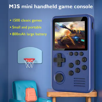 M3S Mini Rokas Spēle Spēlētāji Iebūvēts 1500+ Spēles 16 Bitu Retro Smart Video Spēļu Konsole Ar 4G TF Kartes Bērniem Dāvanu