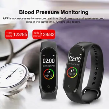 M4 Smart Digital Watch Aproce Vīriešiem, Sievietēm ar Sirds ritma Monitoringa Darbojas Pedometrs Kaloriju Skaitītājs Veselības Sports Tracker