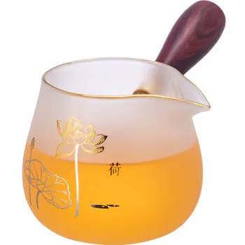 Matēts Stikls Taisnīgu Teacup Un Tējas Drenāžas Kombinācija Ķīniešu kung Fu Dahongpao Tējas Ceremonija Accessorics Sānu Rokturis Teacup Teaware