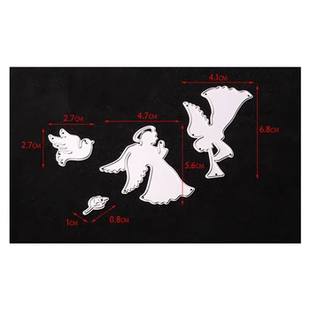 Metāla Eņģelis iestatiet papīra die griešanas mirst Scrapbooking/DIY Lieldienu kāzas Halloween, Lieldienas karte