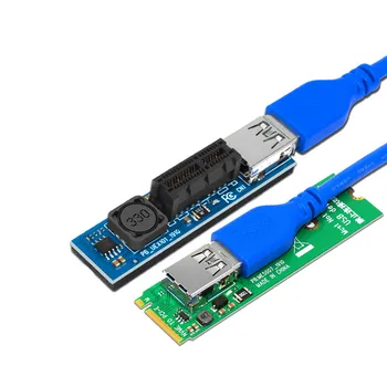 NVME M. 2 M-Taustiņu, lai PCI-E X1 Stāvvadu Kartes PCI Express Pieslēgvietas PCIE 1X Stāvvadu 60cm USB3.0 Kabeļa Pagarinājums Port Adapter PCIE Extender