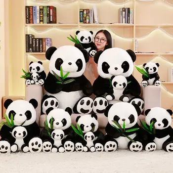 Panda Lelle Plīša Rotaļlieta Ar Piesūcekni Panda Ķēriens Bambusa Lelle Dzimšanas Dienas Dāvanu Kāzu Dāvanu Kulons